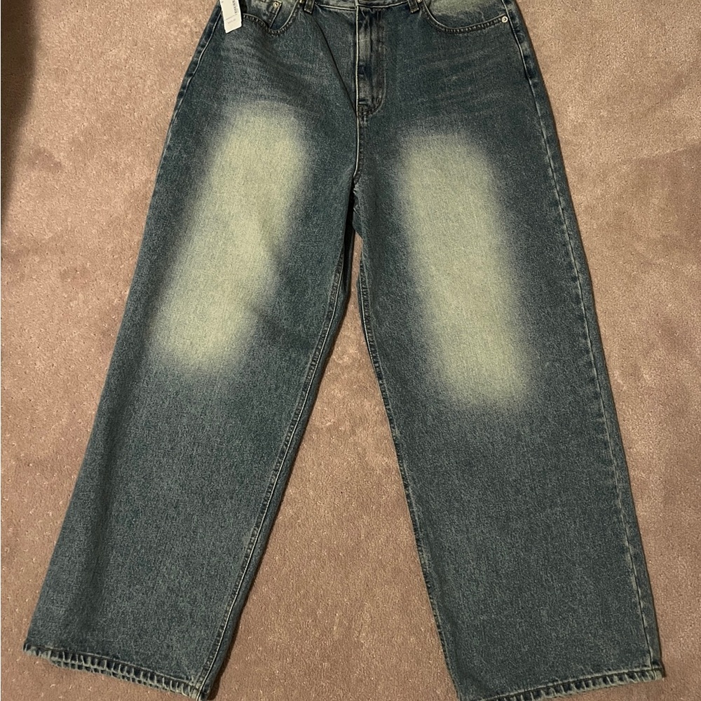 Simons Relaxed Vintage Denim Jeans in Faded Blue